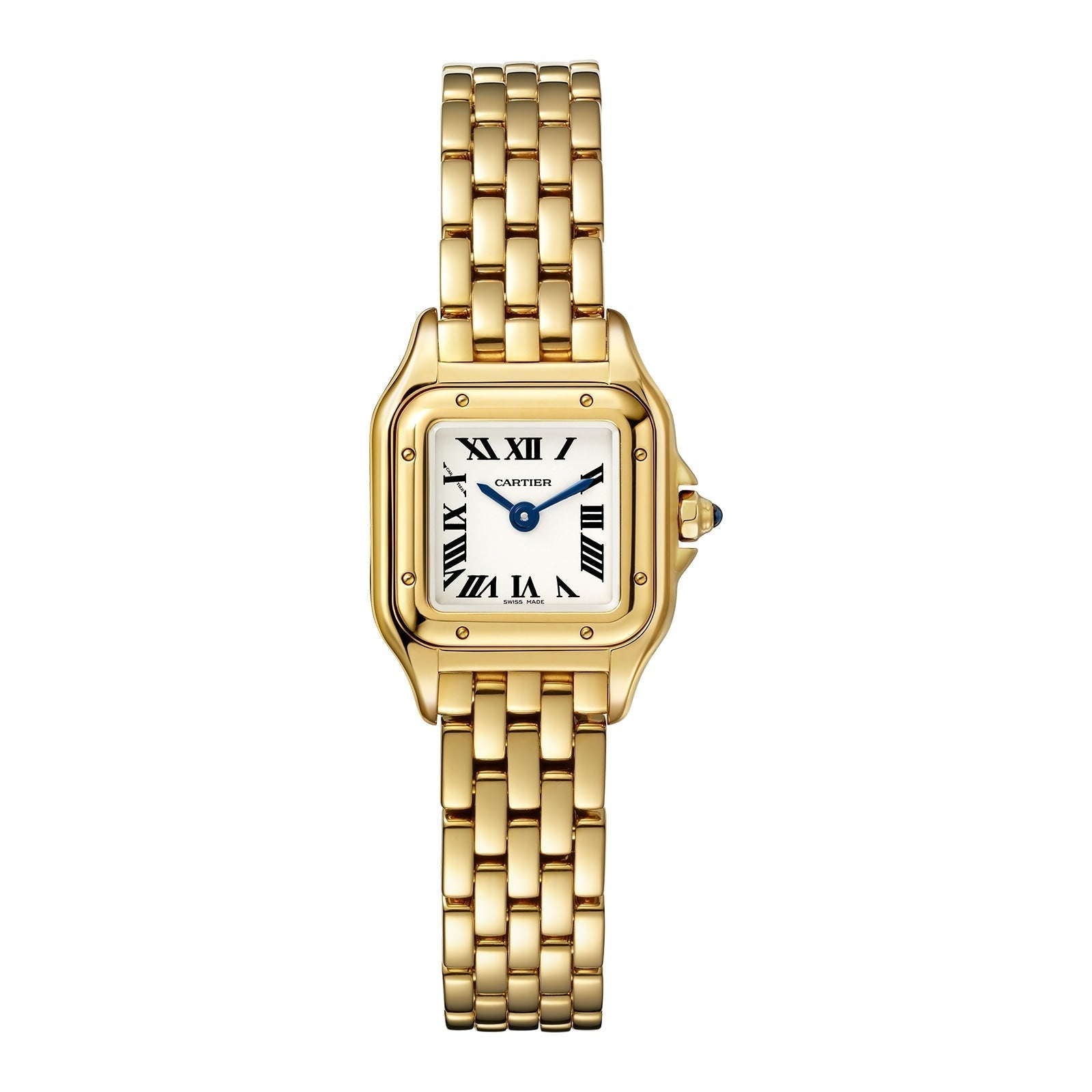 Panthère de Cartier Mini Model Watch - 19mm, 18K Yellow Gold, Silver Dial, Ref. WGPN0016/WGPN0036