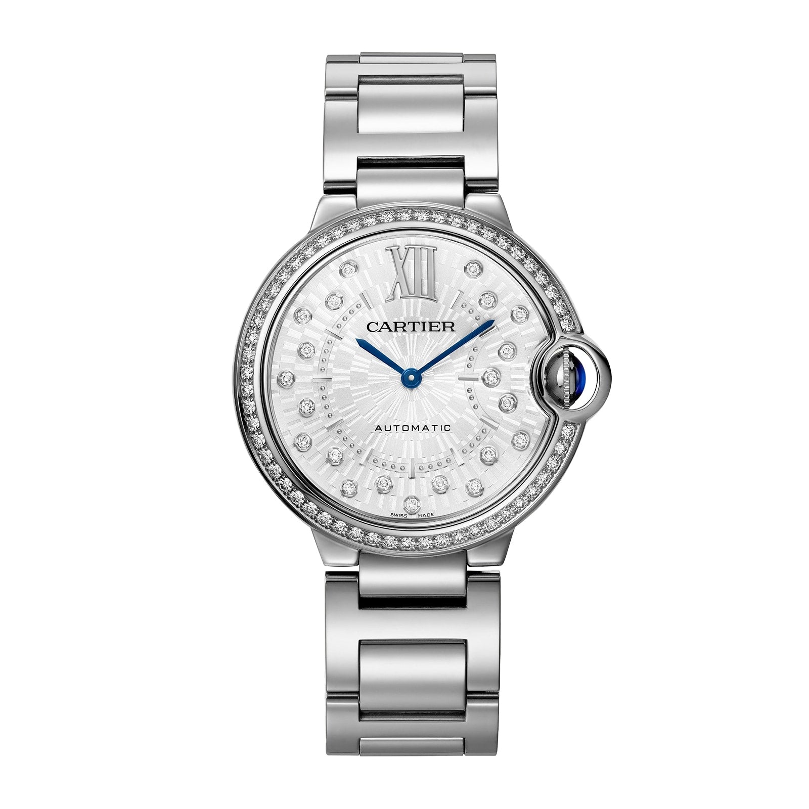 Ballon Bleu de Cartier Watch - 36mm, Steel, Diamond Grey Dial
