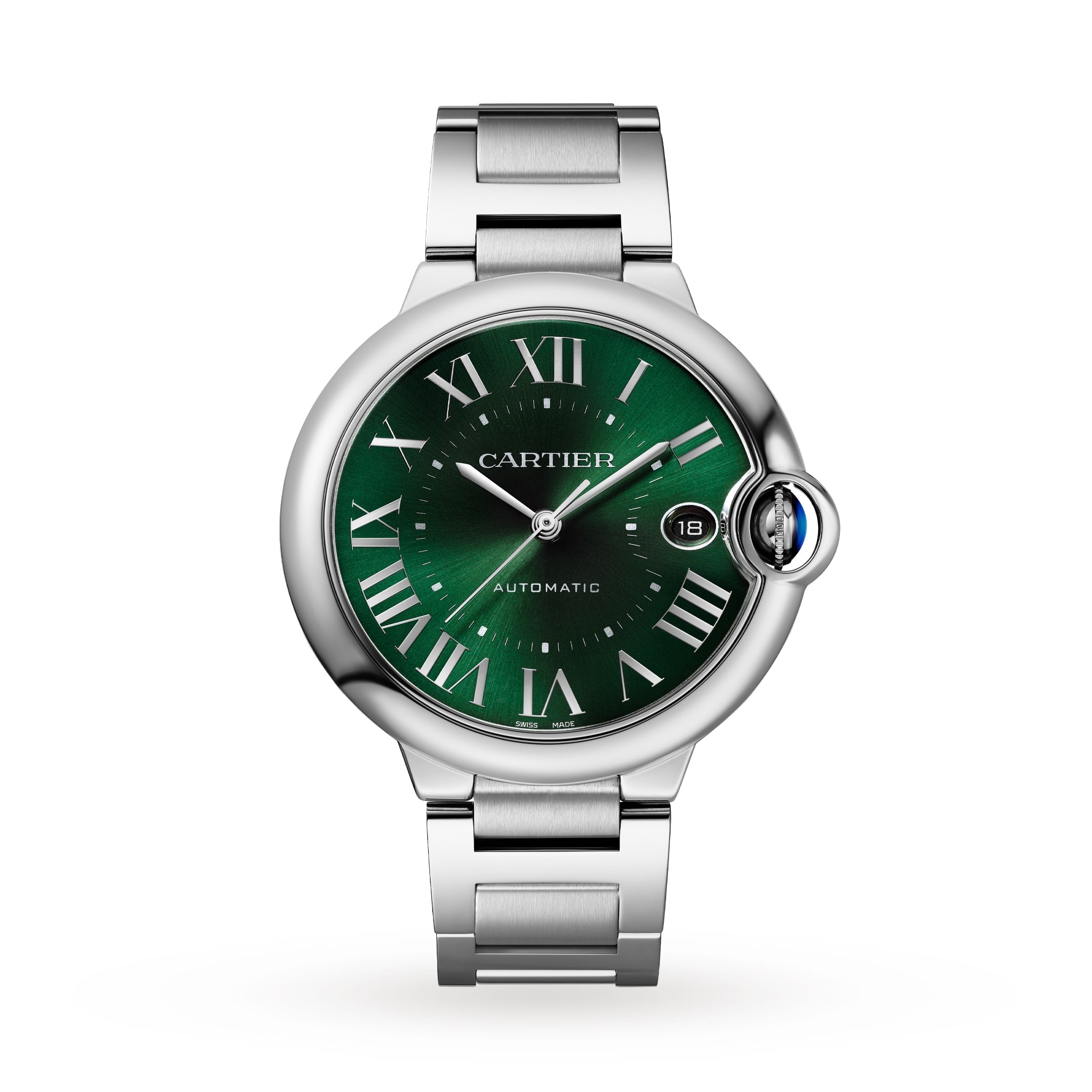 Ballon Bleu de Cartier 40 Watch - 40mm, Steel, Green Dial