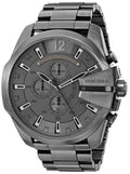 Diesel DZ4282 Mega Chief Chronograph Men's Watch - Grey Dial & Grey Stainless Steel Strap