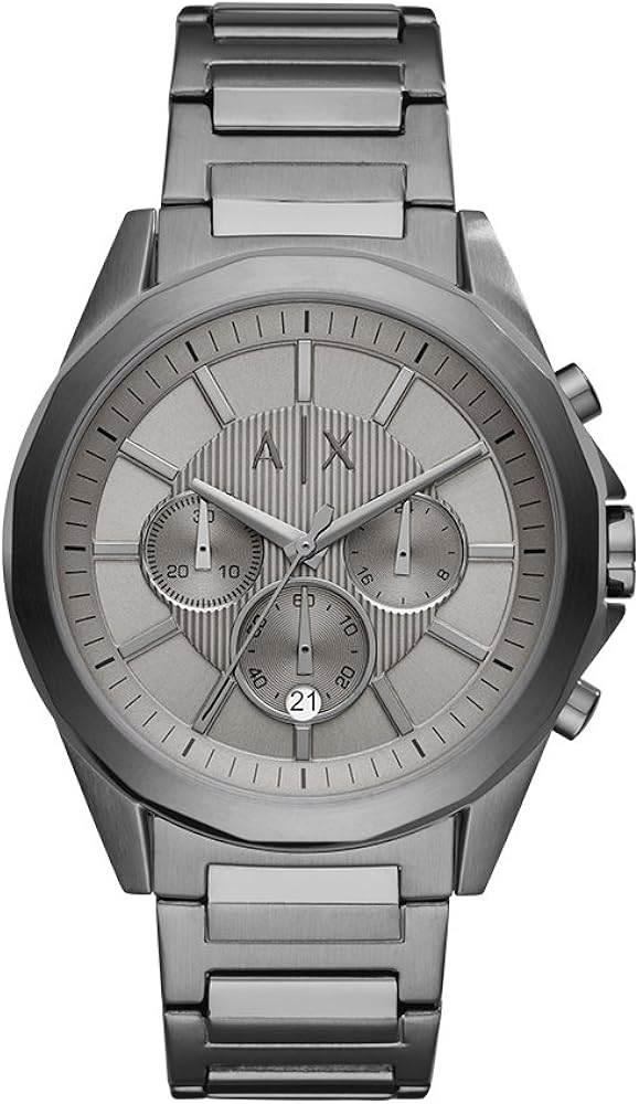Armani Exchange Drexler AX2603 Men's Chronograph Watch - Grey Dial with Stainless Steel Bracelet