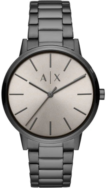 Armani Exchange Cayde AX2722 Men's Analog Watch - Grey Dial with Matching Grey Stainless Steel Strap
