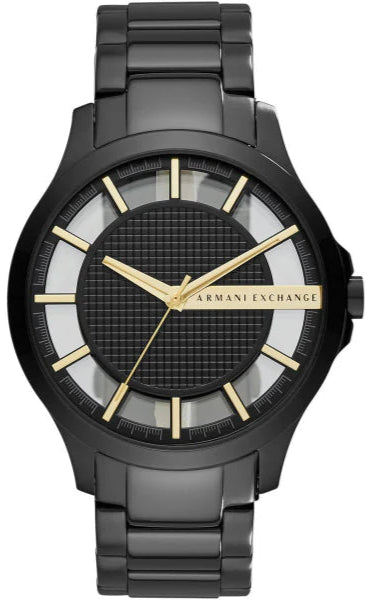 Armani Exchange Hampton Series AX2192 Men's Chronograph Watch - Black Dial with Matching Black Stainless Steel Bracelet