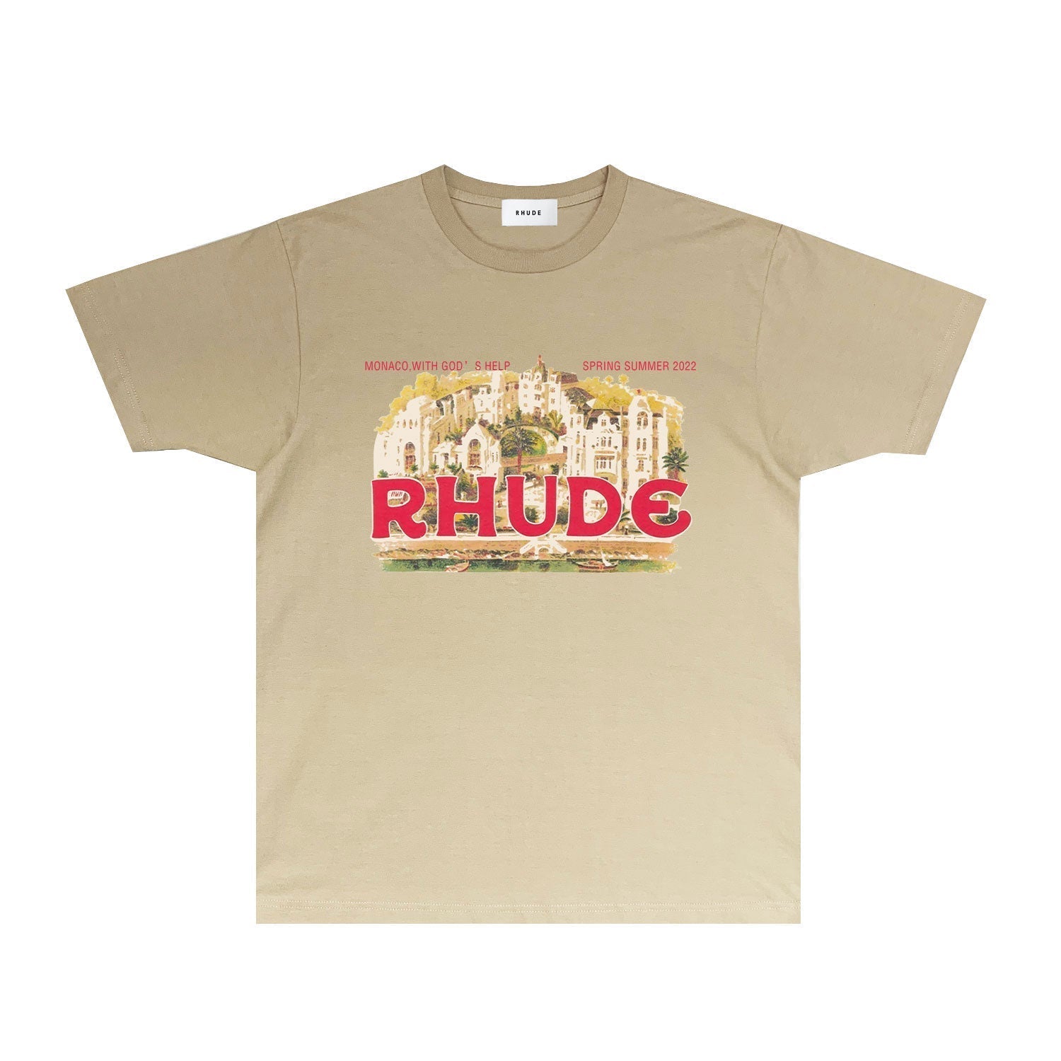 Rhude T-shirts Printed Trendy Pure Cotton