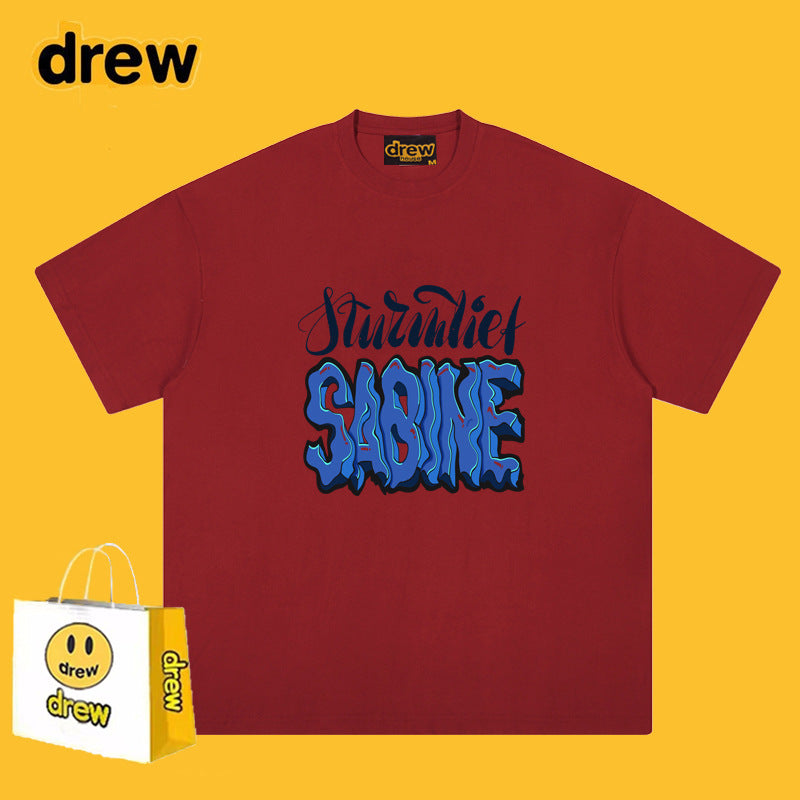 Drew T-shirts Smiley Letter Printed T-shirt