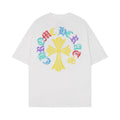 Chrome Heart T Shirts Cross Print Short Sleeve T-Shirt Loose