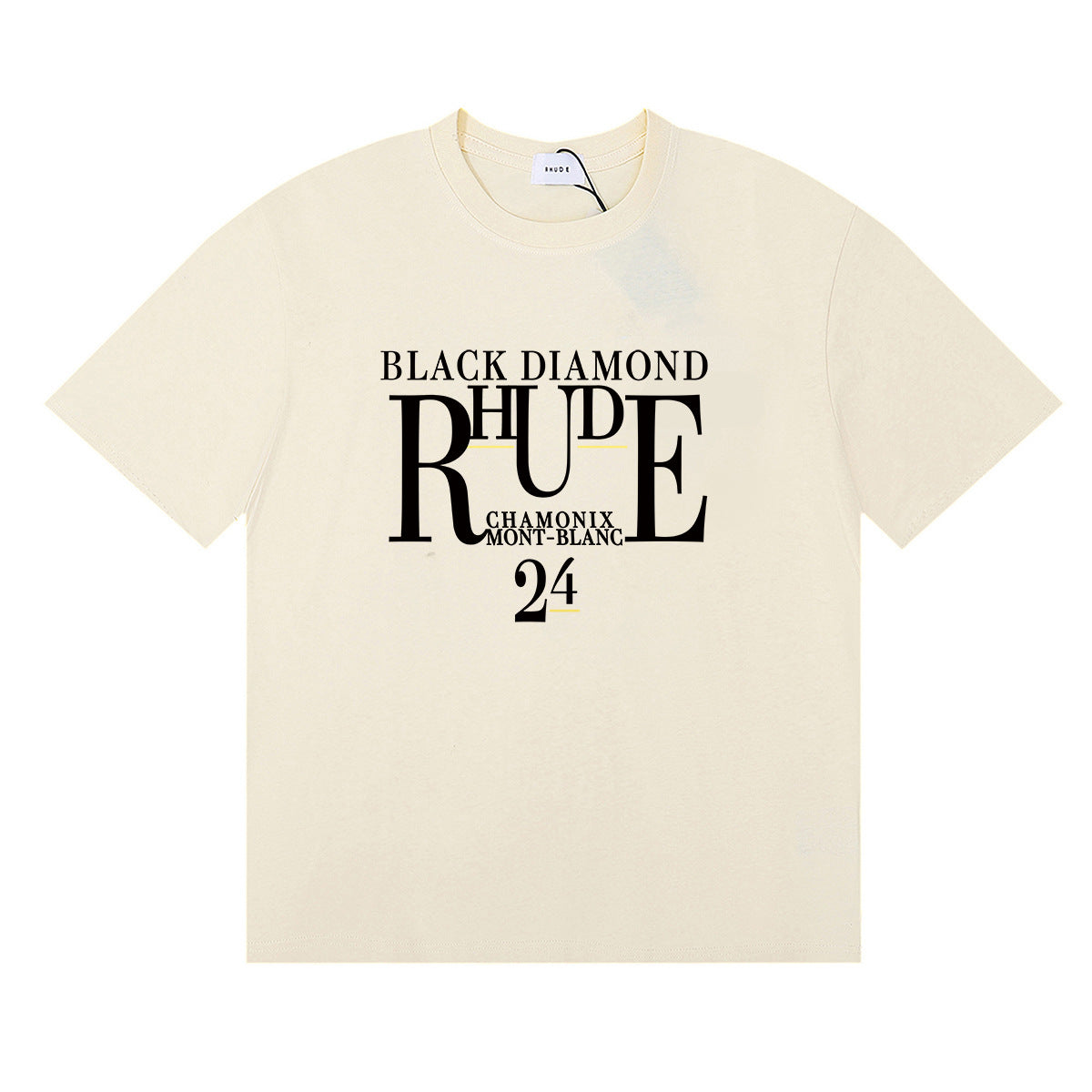 Rhude T-shirt Micro Label Letter Skull Print Short Sleeve T-shirt