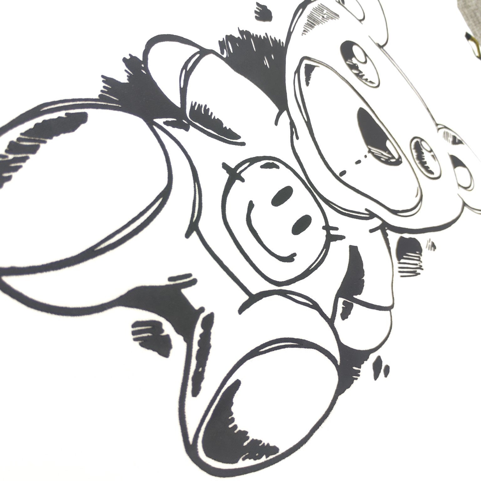Drew House Sweatshirts Unisex Cartoon Bear Pattern Crew Neck Sweatshirts