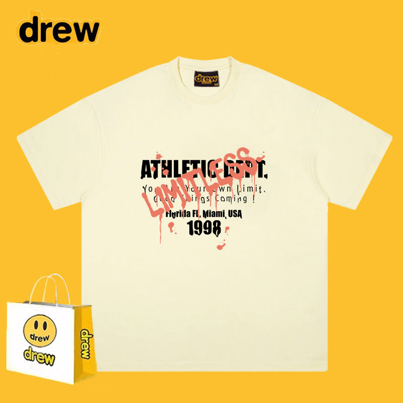 Drew T-shirts Smiley Face Short Sleeve T-shirt