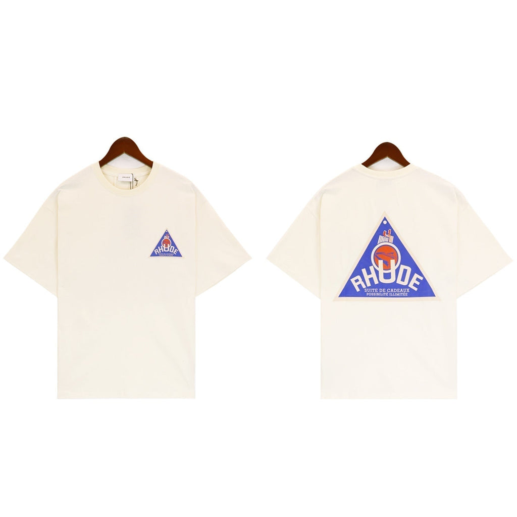 Rhude T-shirt Micro Label Alphabet Slogan Pattern Printed Short Sleeve T-shirt