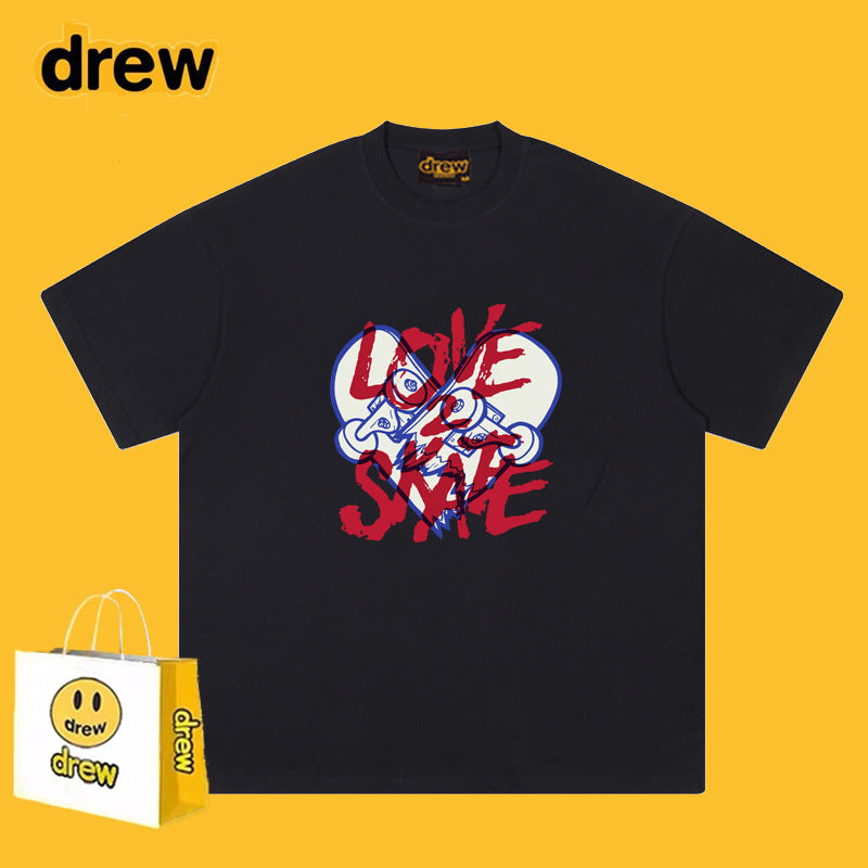 Drew T-shirts Cotton Short Sleeve Short Sleeve T-shirt Loose