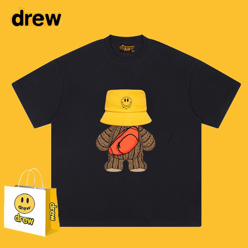 Drew T-shirts Teddy Bear Smiley Printed T-shirt