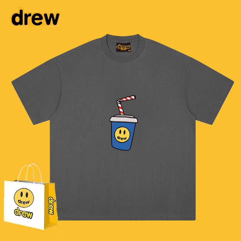 Drew T-shirts Short Sleeve Cola Loose Men