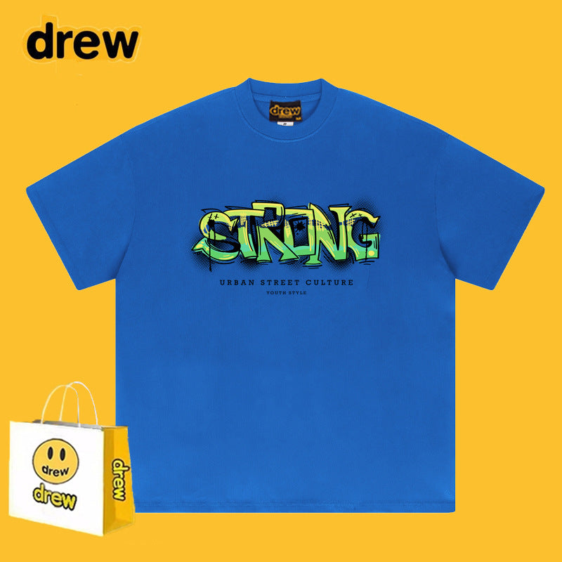 Drew T-shirts Smiley T-shirt Graffiti Printing