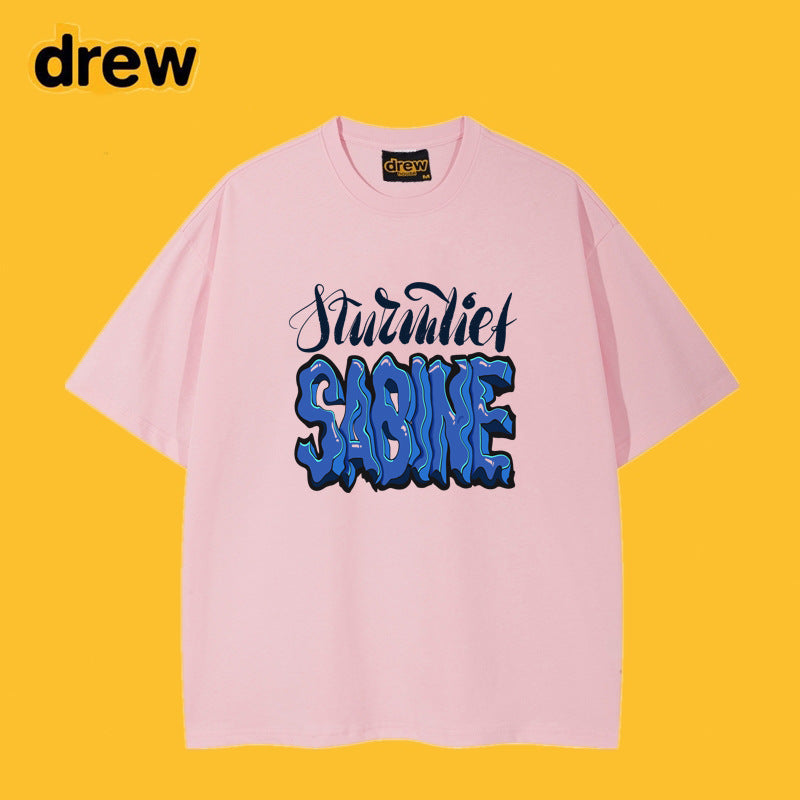 Drew T-shirts Smiley Letter Printed T-shirt