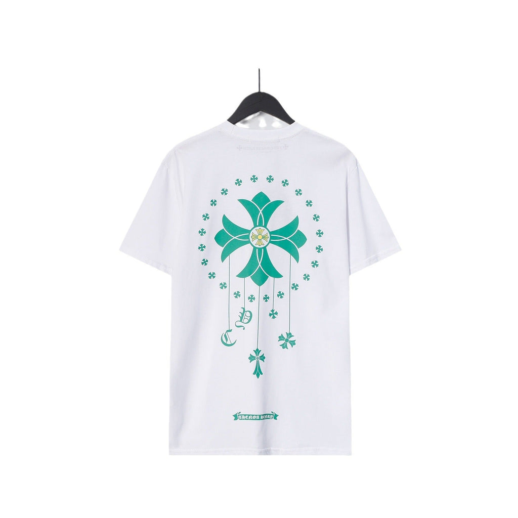 Chrome Heart T Shirts Cross Casual Loose Cotton Crew Neck T-Shirt