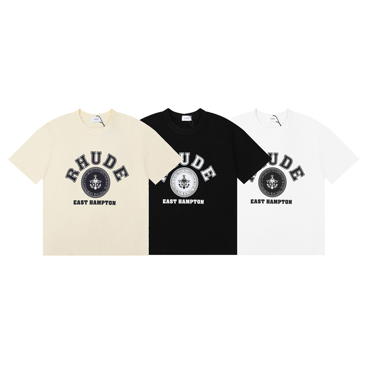 Rhude T-shirt Micro Label Letter Pattern Printed Short Sleeve T-shirt