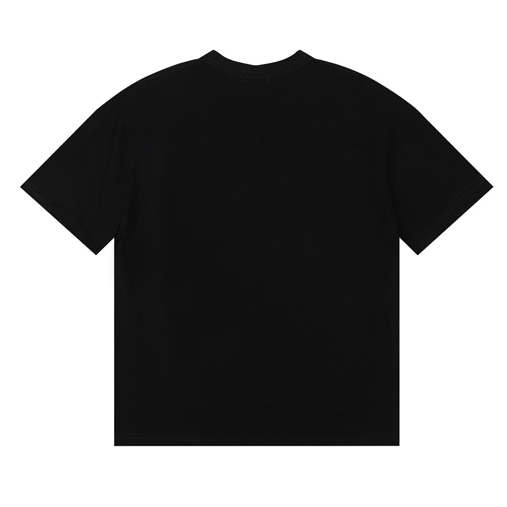 Rhude T-shirt Black Dove Letter Print Short Sleeve T-shirt