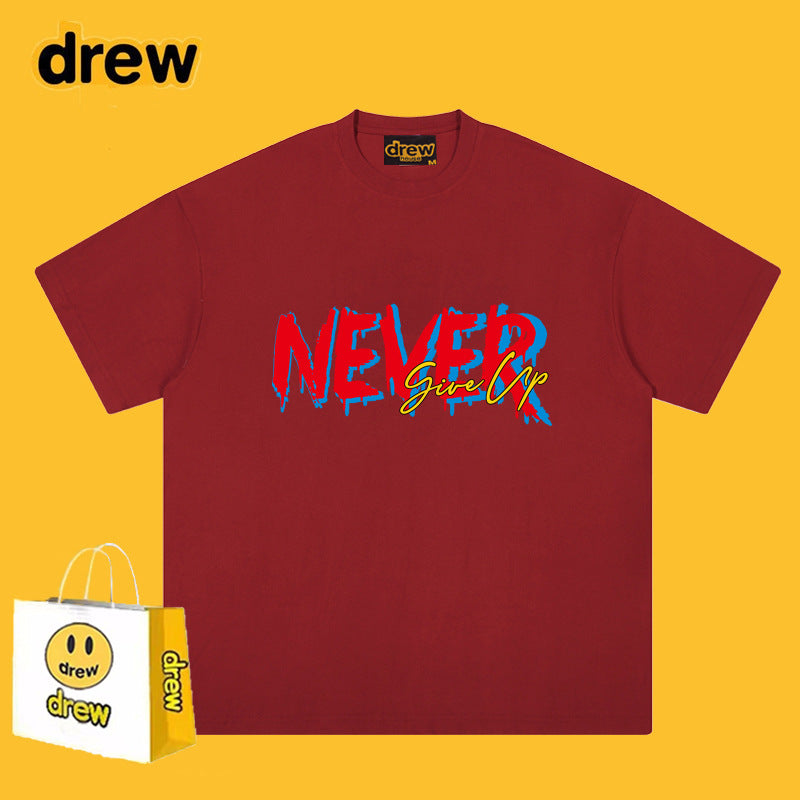 Drew T-shirts Printed Smiley T-shirt Loose