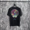Chrome Heart T Shirts Crowe Sanskrit Horseshoe Wash Old Short Sleeve Loose Crew Neck T-Shirt