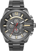 Diesel DZ4479 Mega Chief Chronograph Men's Watch - Grey Dial & Black Stainless Steel Strap