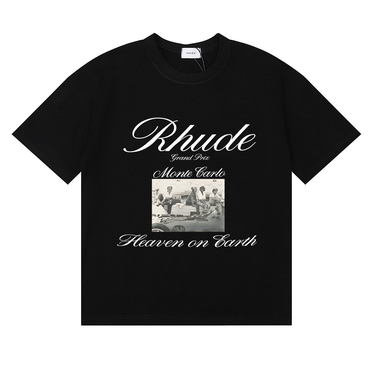 Rhude T-shirts Heave on Earth Printed Cotton Casual Short Sleeve Men and Women
