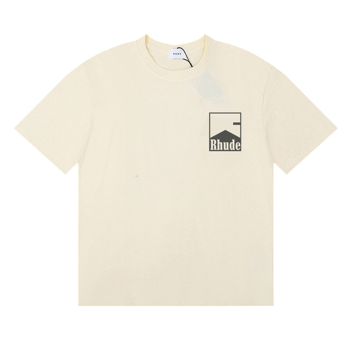 Rhude T-shirts Printed Cotton Crew Neck Short Sleeve Men and Women