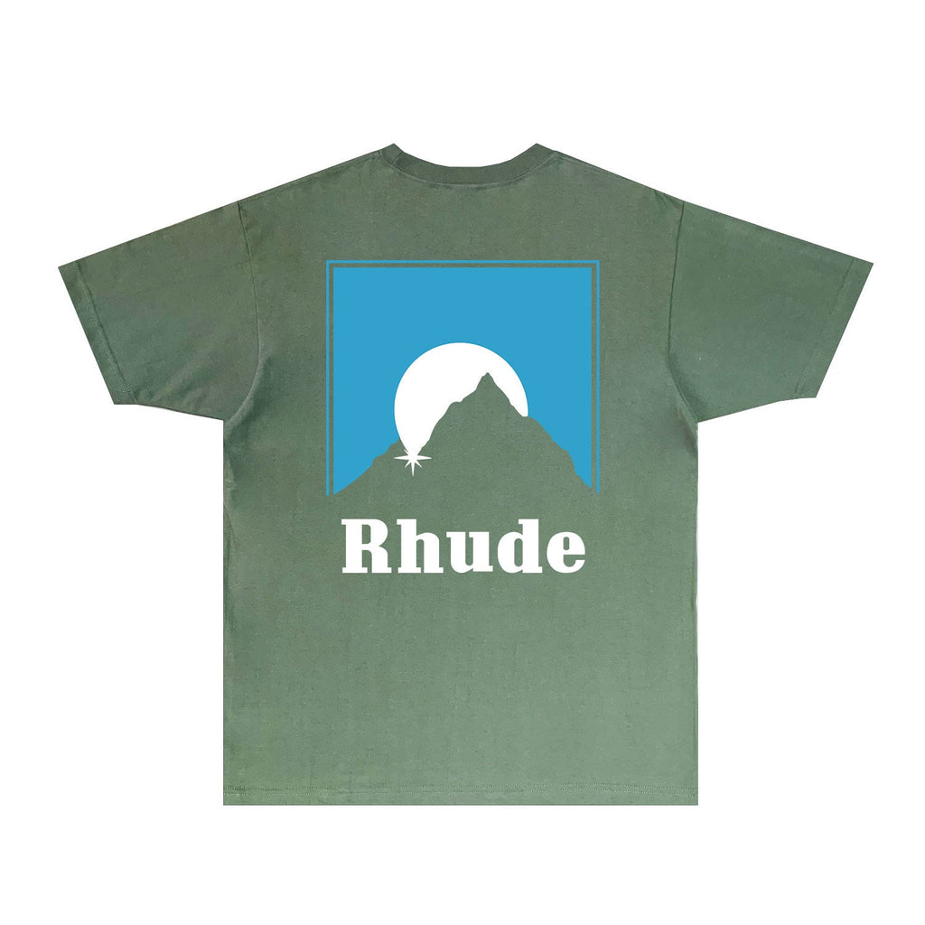 Rhude T-shirts Printed Trendy Pure Cotton