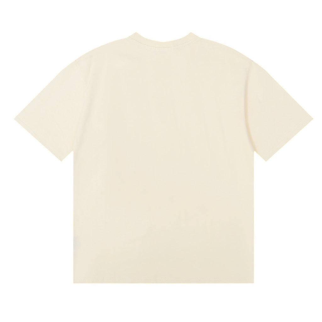 Rhude T-shirts Windowsill Seaview Printing Cotton Casual Short Sleeve Men and Women