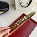 Loewe Women’s Leather Belt Anagram Buckle Classic Dress Waist Belt for Jeans Trousers Coat Casual Formal