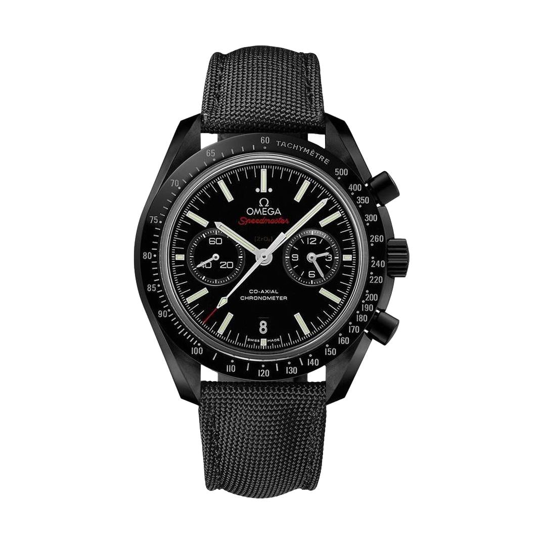 Omega Speedmaster Dark Side Of The Moon Chronograph 44.25mm Watch - Black on Fabric Strap